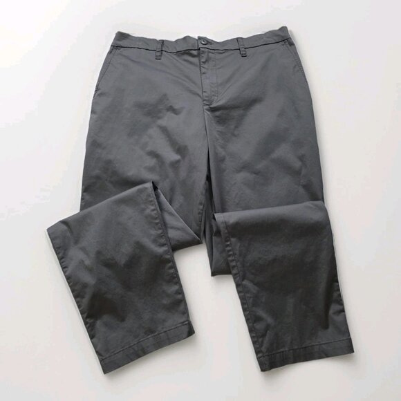 Hudson North Womens Pants L Gray High Waist Straigh Leg Stretch Office Classic - Picture 10 of 16